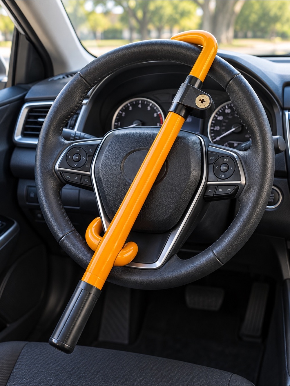 Autowear Twin Hook Steering Wheel Lock Anti-Theft Car Security Device